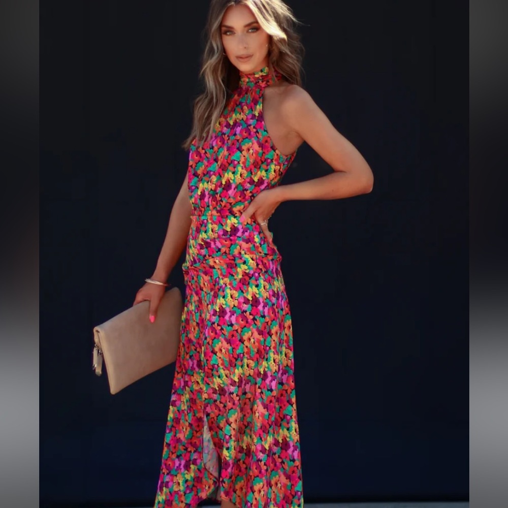 NEW - VICI brand colorful midi dress